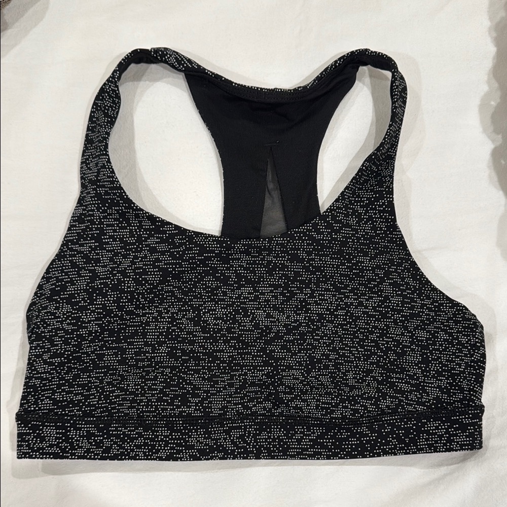 Black and White Women's Sports Bra